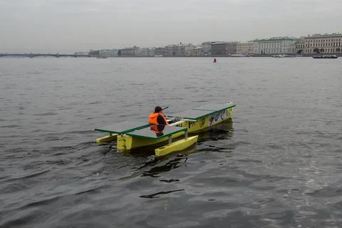 Solar Boat Foto stock