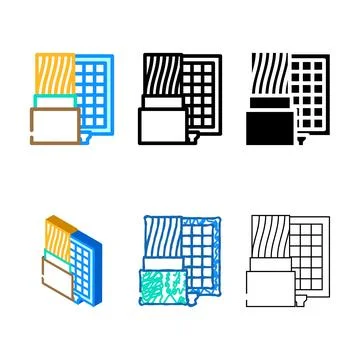 Solar cables color icon vector concepts Stock Illustration