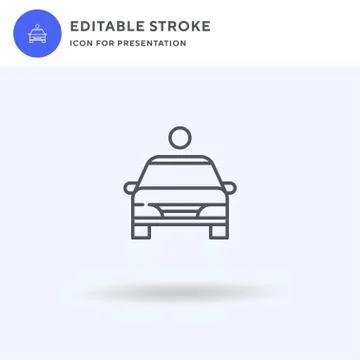 Solar Car icon vector, filled flat sign, solid pictogram isolated on white, logo Stockillustratie