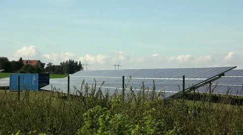 Solar cell batteries Stock Footage 11883592