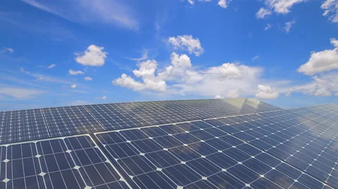 Solar cell with blue sky Vídeo Stock 50552918