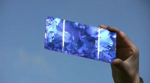 Solar cell in child hand Stock Footage 373823