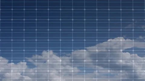 Solar cell with cloud timelapse Video stock 6530232