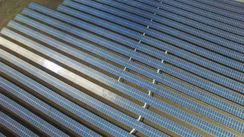 Solar cell farm Stock Photos