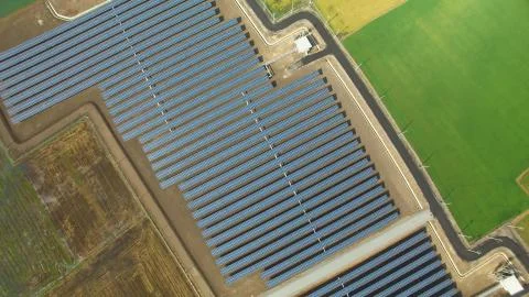 Solar cell farm Stock Photos