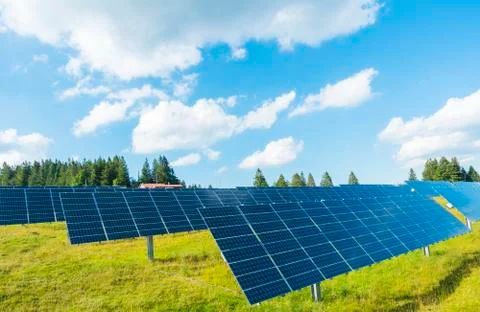 Solar cell installation Foto stock