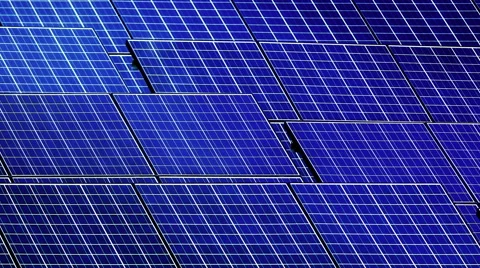 Solar cell panel with clouds reflection Stock Footage 68827265