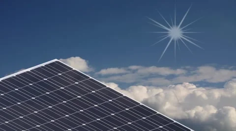 Solar cell panel Video stock 5158522