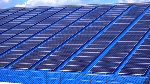 Solar cell panels are mounted on the roof to generate energy. Stock Footage 109602807
