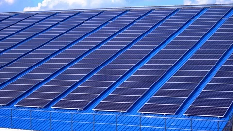Solar cell panels are mounted on the roof to generate energy. Stock Footage 109604304