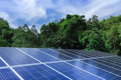 Solar cell panels Stock Photos
