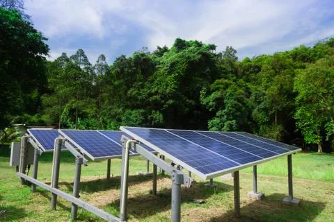 Solar cell panels Stock Photos