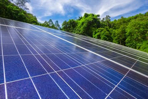 Solar cell panels Stock Photos