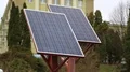 Solar cell panels on street HD Footage