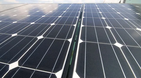 Solar cell in sunny day Stock Footage 48694863