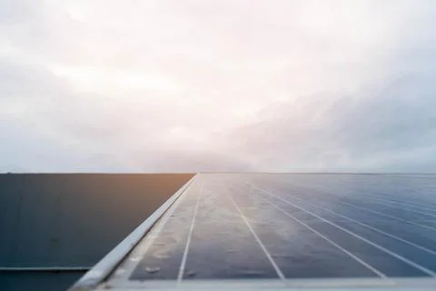 Solar cell system for save the world and energy Stock Photos
