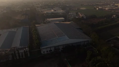 Solar cells, creating a sparkling pattern that contrasts with the dark Stock Footage 334504083