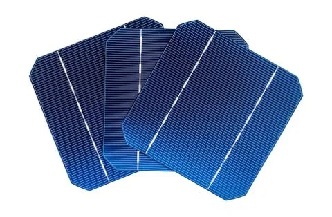 Solar cells on white background Stock Photos