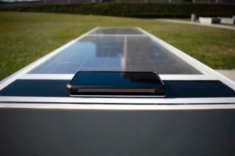Solar charging Stock Photos