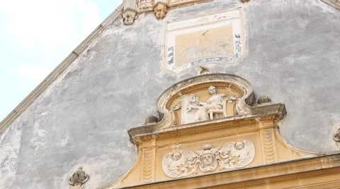 Solar Clock on Building Stock Footage 46126758