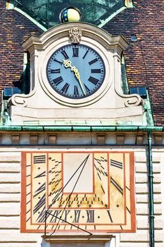 Solar clock in Vienna Stock Photos