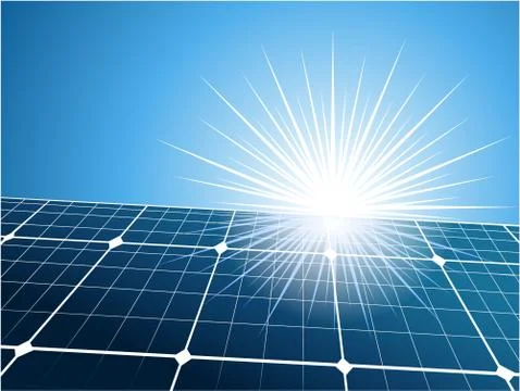 Solar collector background Illustrazione stock