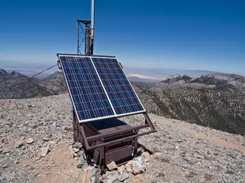 Solar communication station Stock Photos