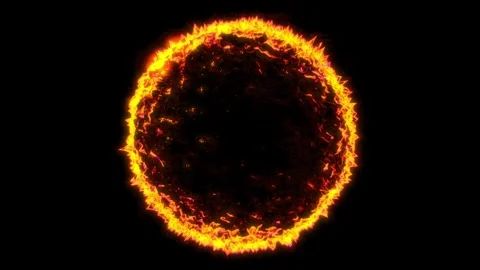Solar Core Collapse Cyber Reactor Seamless VJ Loop 스톡 동영상 335217572