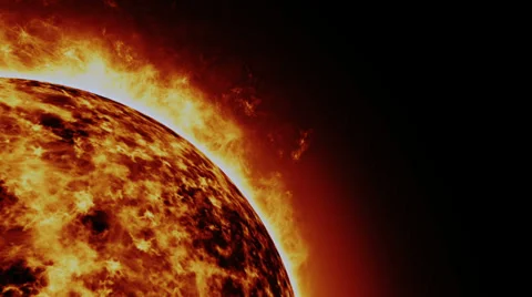 Solar cosmic sun left view Stock Footage 38216740