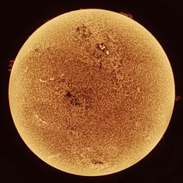 Solar disc in the dark Foto stock