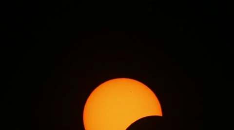 Solar Eclipse 07 Timelapse Stock Footage 11060333