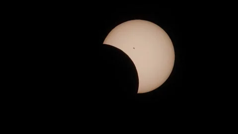 Solar Eclipse 1000mm Astrophotography Stock Footage 306113721