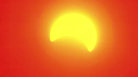 Solar Eclipse 1000mm with Solar Filter Astrophotography Stock Footage 311506806