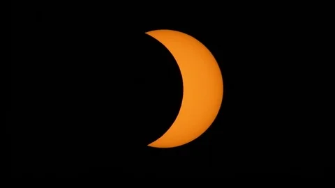 Solar Eclipse 2017 From California Moment of Totality Shot with Solar Telescope Stock Footage 80624620