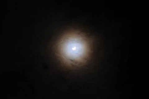 The solar eclipse of 2017 captured from the desert Foto stock