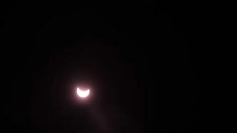 Solar eclipse 2022. A rare astronomical phenomenon. Astrophysics Stock Footage 230134533
