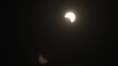 Solar Eclipse 2023 Last Phase Astrophotography Video stock 303946835