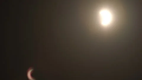 Solar Eclipse 2023 Moon and Sun Astrophotography Stock Footage 341948939
