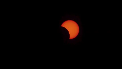 Solar Eclipse 2024 500mm Astrophotography Stock Footage 315510903