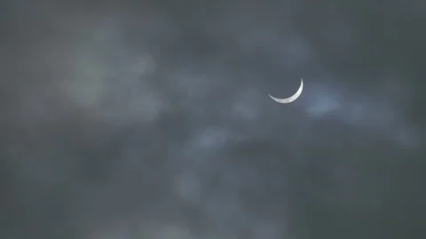 Solar Eclipse 2024 Clouds Stock Footage 271365515