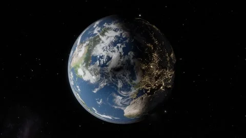 Solar Eclipse 2026 Moon Shadow Over the Arctic and Iceland 4K CGI 스톡 동영상 343175973