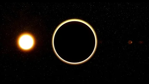 Solar eclipse animation Video stock 86467989