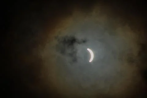 Solar eclipse in Argentina 2020 with darkness Stock Photos