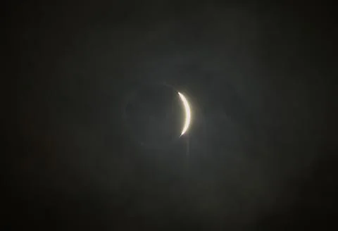 Solar eclipse in Argentina 2020 with darkness 库存照片