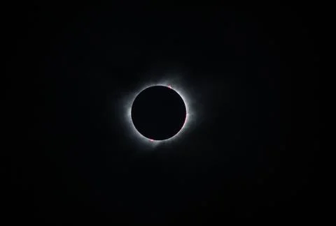 Solar eclipse in Argentina 2020 with darkness Stock Photos