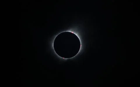 Solar eclipse in Argentina 2020 with darkness Stock Photos