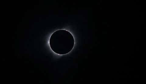 Solar eclipse in Argentina 2020 with darkness Stock Photos