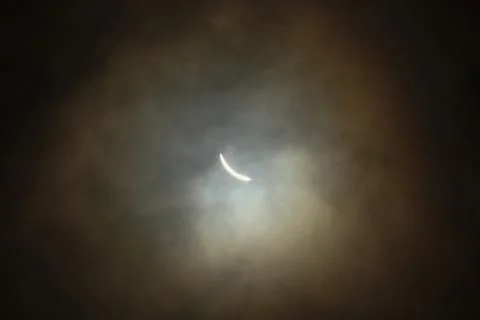 Solar eclipse in Argentina 2020 with darkness Stock Photos