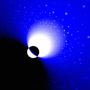 Solar eclipse, artwork Stock Illustration