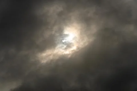 Solar eclipse. astronomical phenomenon. the moon partially covers the sun. Fotos Stock